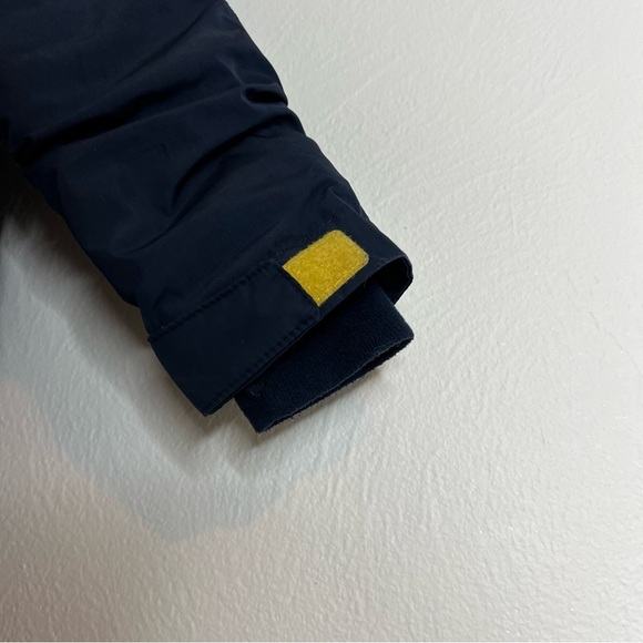 Lands' End Kids Winter Parka Coat Navy Blue Fleece Lined Grow-A-Long Size S(4) - Picture 3 of 16